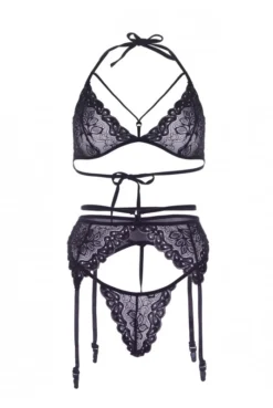 Ensemble Porte Jarretelles Dentelle Festonnée -L’Éveil Sensuel Soldes ensemble porte jarretelles dentelle festonnee 2