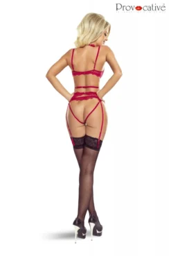 Ensemble Rouge Ouvert Jeux Libertins 4 Pièces -L’Éveil Sensuel Soldes ensemble rouge ouvert jeux libertins 4 pieces 2