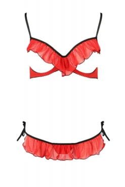 Ensemble Rouge Très Sexy Seins Nus -L’Éveil Sensuel Soldes ensemble rouge tres sexy seins nus 2