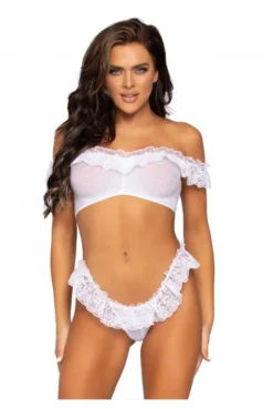 Ensemble Sexy Chic Blanc Bralette String Brésilien -L’Éveil Sensuel Soldes ensemble sexy chic blanc bralette string bresilien 3