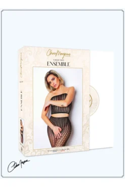 Ensemble Sexy Maille Ajourée Top Bandeau Collant Ouvert -L’Éveil Sensuel Soldes ensemble sexy maille ajouree top bandeau collant ouvert 4