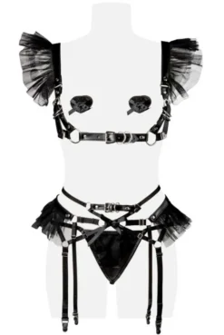 Ensemble Simili Cuir Sexy Fetish Chic 4 Pièces 9 Ensemble Simili Cuir Sexy Fetish Chic 4 Pièces -L’Éveil Sensuel Soldes ensemble simili cuir sexy fetish chic 4 pieces 3