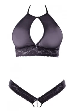 Ensemble Soutien Gorge Bandeau String Ouvert Chaine Dentelle Et Résille Noir 6 Ensemble Soutien Gorge Bandeau String Ouvert Chaine Dentelle Et Résille Noir -L’Éveil Sensuel Soldes ensemble soutien gorge bandeau string ouvert chaine dentelle et resille noir 2