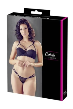 Ensemble Strappy Soutien Gorge Noir Sexy Armature Et String Assorti -L’Éveil Sensuel Soldes ensemble strappy soutien gorge noir sexy armature et string assorti 2