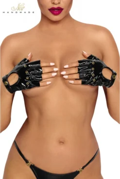 Gants Fetish Mitaines Vinyle -L’Éveil Sensuel Soldes gants fetish mitaines vinyle 2
