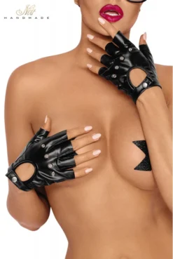 Gants Mitaines Fetish Wetlook -L’Éveil Sensuel Soldes gants mitaines fetish wetlook 2