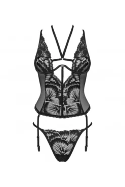 Guêpière Alessya Et Son String Noir -L’Éveil Sensuel Soldes guepiere alessya et son string noir 2