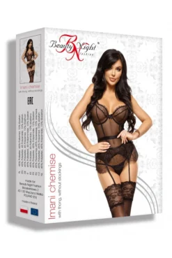 Guepière Imani Noir -L’Éveil Sensuel Soldes guepiere imani noir 6