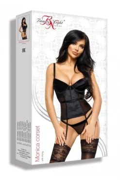 Guêpière Noir Monica Beauty Night -L’Éveil Sensuel Soldes guepiere noir monica beauty night 5