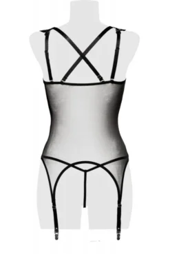 Guêpière Tulle Décolleté Dentelle -L’Éveil Sensuel Soldes guepiere tulle decollete dentelle 3