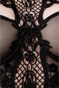Guêpière Tulle Décolleté Dentelle -L’Éveil Sensuel Soldes guepiere tulle decollete dentelle 4