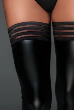 Jambières WetLLook Fetish Noir HandMade -L’Éveil Sensuel Soldes jambieres wetllook fetish noir handmade 5