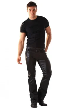 Jeans Homme Simili Cuir