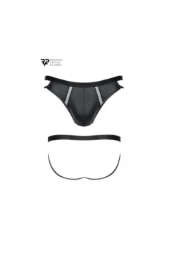 Jock Strap Homme Noir Wetlook -L’Éveil Sensuel Soldes jock strap homme noir wetlook 2