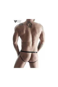 Jock Strap Homme Noir Wetlook