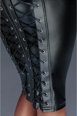 Jupe Fetish Lacage Corset Wetlook Noir HandMade -L’Éveil Sensuel Soldes jupe fetish lacage corset wetlook noir handmade 4