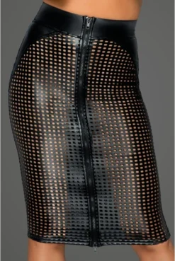 Jupe Fetish Wetlook Ajourée 7 Jupe Fetish Wetlook Ajourée -L’Éveil Sensuel Soldes jupe fetish wetlook ajouree 2