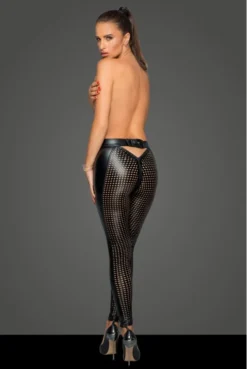 Leggings Fetish Wetlook Ajouré -L’Éveil Sensuel Soldes leggings fetish wetlook ajoure 2