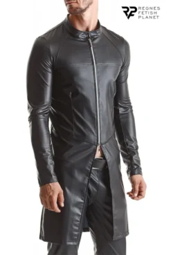 Manteau Fetish Homme Wetlook Mario -L’Éveil Sensuel Soldes manteau fetish homme wetlook mario 3