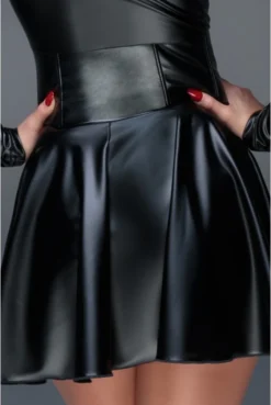 Mini Robe Corset Fetish WetLook Noir HandMade -L’Éveil Sensuel Soldes mini robe corset fetish wetlook noir handmade 5