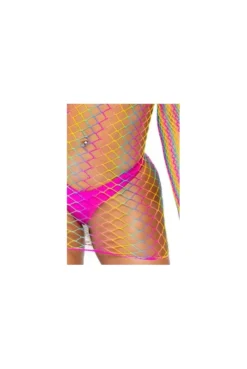 Mini Robe Filet Arc En Ciel Libertine Sexy -L’Éveil Sensuel Soldes mini robe filet arc en ciel libertine sexy 5