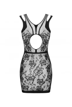 Mini Robe Lingerie Résille Dentelle -L’Éveil Sensuel Soldes mini robe lingerie resille dentelle 2