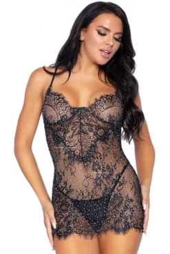 Mini Robe Strass Et Dentelle -L’Éveil Sensuel Soldes mini robe strass et dentelle 2