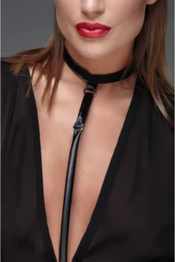 Mini Robe Transparente Mousseline Collier Choker Fetish Noir HandMade -L’Éveil Sensuel Soldes mini robe transparente mousseline collier choker fetish noir handmade 2