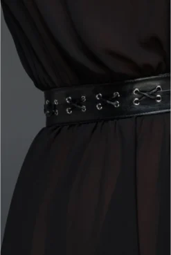 Mini Robe Transparente Mousseline Collier Choker Fetish Noir HandMade -L’Éveil Sensuel Soldes mini robe transparente mousseline collier choker fetish noir handmade 4