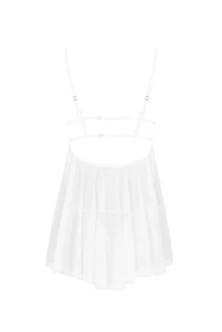 Nuisette Babydoll Blanche Heavenlly -L’Éveil Sensuel Soldes nuisette babydoll blanche heavenlly 7