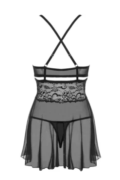 Nuisette Bijou Babydoll Noir Obsessive -L’Éveil Sensuel Soldes nuisette bijou babydoll noir obsessive 3