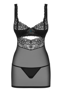 Nuisette Bijou Turquoise Dos Nu Dentelle Noir -L’Éveil Sensuel Soldes nuisette bijou turquoise dos nu dentelle noir 2