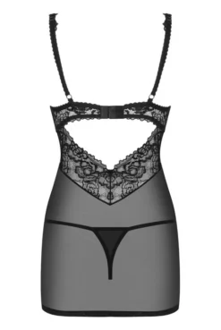 Nuisette Bijou Turquoise Dos Nu Dentelle Noir -L’Éveil Sensuel Soldes nuisette bijou turquoise dos nu dentelle noir 3