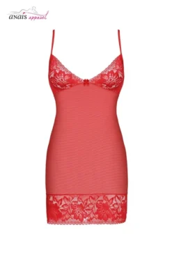 Nuisette Classique Rouge Vanessa -L’Éveil Sensuel Soldes nuisette classique rouge vanessa 2
