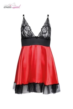 Nuisette Dentelle Et Satin Rouge Et Noir Lisbeth 6 Nuisette Dentelle Et Satin Rouge Et Noir Lisbeth -L’Éveil Sensuel Soldes nuisette dentelle et satin rouge et noir lisbeth 2