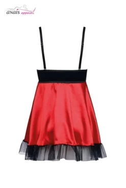Nuisette Dentelle Et Satin Rouge Et Noir Lisbeth 7 Nuisette Dentelle Et Satin Rouge Et Noir Lisbeth -L’Éveil Sensuel Soldes nuisette dentelle et satin rouge et noir lisbeth 3