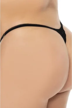 Nuisette Noir Grande Taille Motif Fleuri Et String Assorti -L’Éveil Sensuel Soldes nuisette noir grande taille motif fleuri et string assorti 5