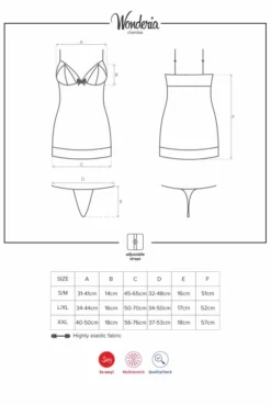 Nuisette Noire Wonderia Obsessive -L’Éveil Sensuel Soldes nuisette noire wonderia obsessive 4