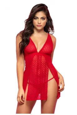 Nuisette Taille M/L Imprimée Petits Coeurs Rouge -L’Éveil Sensuel Soldes nuisette taille m l imprimee petits coeurs rouge 3