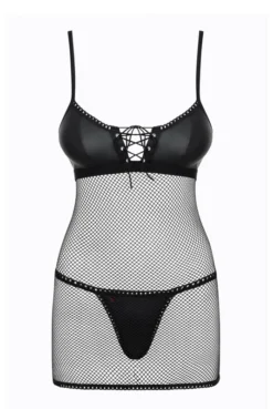 Nuisette Taille S/M Filet Résille Transparente Redella -L’Éveil Sensuel Soldes nuisette taille s m filet resille transparente redella 2