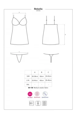 Nuisette Taille S/M Filet Résille Transparente Redella -L’Éveil Sensuel Soldes nuisette taille s m filet resille transparente redella 4