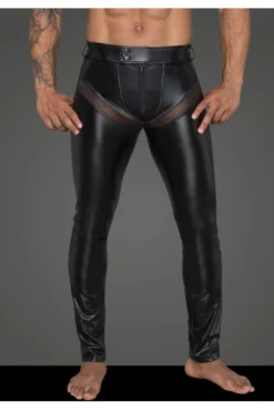 Pantalon Fetish Homme Wetlook Et Filet Noir HandMade