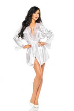 Peignoir Blanc Sherie -L’Éveil Sensuel Soldes peignoir blanc sherie 2