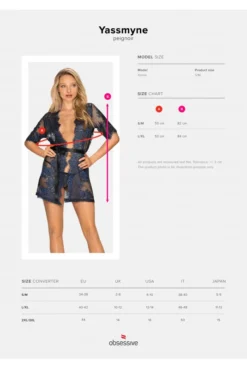 Peignoir Bleu Yassmyne -L’Éveil Sensuel Soldes peignoir bleu yassmyne 4