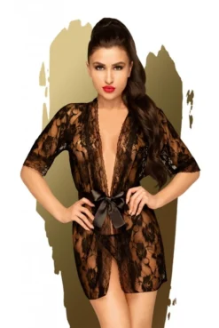 Peignoir Sexy Noir Sweet Retreat