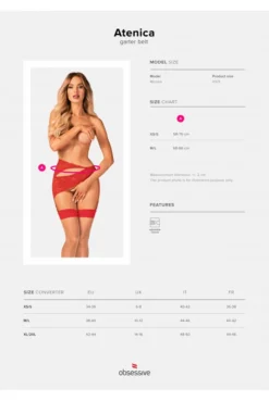 Porte Jarretelles Diagonale Rouge Atenica -L’Éveil Sensuel Soldes porte jarretelles diagonale rouge atenica 6