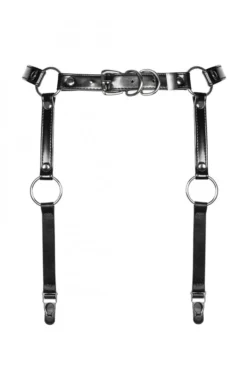 Porte Jarretelles Fetish Harnais Anneaux Simili Cuir -L’Éveil Sensuel Soldes porte jarretelles fetish harnais anneaux simili cuir 3