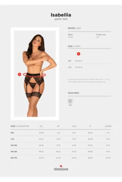 Porte Jarretelles Noir Isabellia -L’Éveil Sensuel Soldes porte jarretelles noir isabellia 12