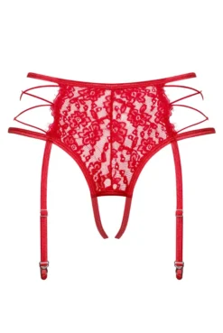 Porte Jarretelles Rediosa Rouge -L’Éveil Sensuel Soldes porte jarretelles rediosa rouge 3