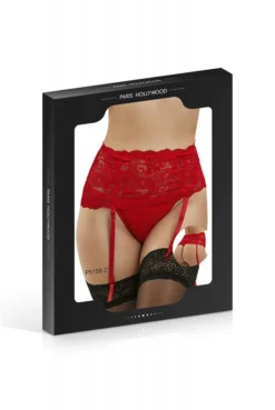 Porte Jarretelles Rouge Et String -L’Éveil Sensuel Soldes porte jarretelles rouge et string 4